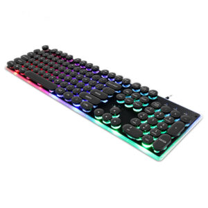 Mechanical Luminous Gaming Keyboard - Angled View RGB mechanical luminous gaming keyboard angled view